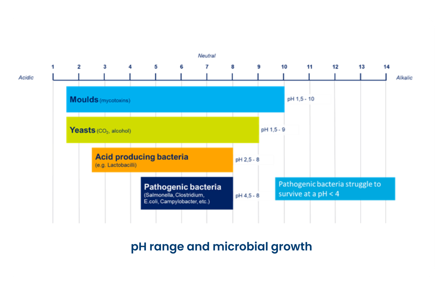 ph range and microbial growth